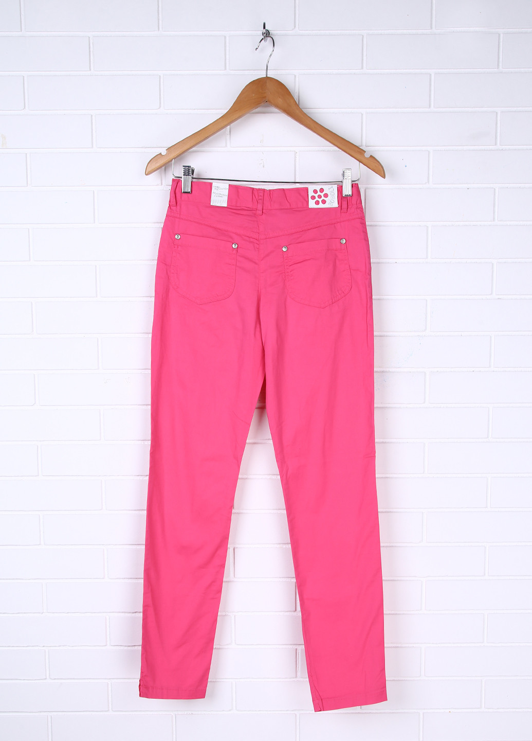 Розовые кэжуал демисезонные со средней талией брюки Boboli