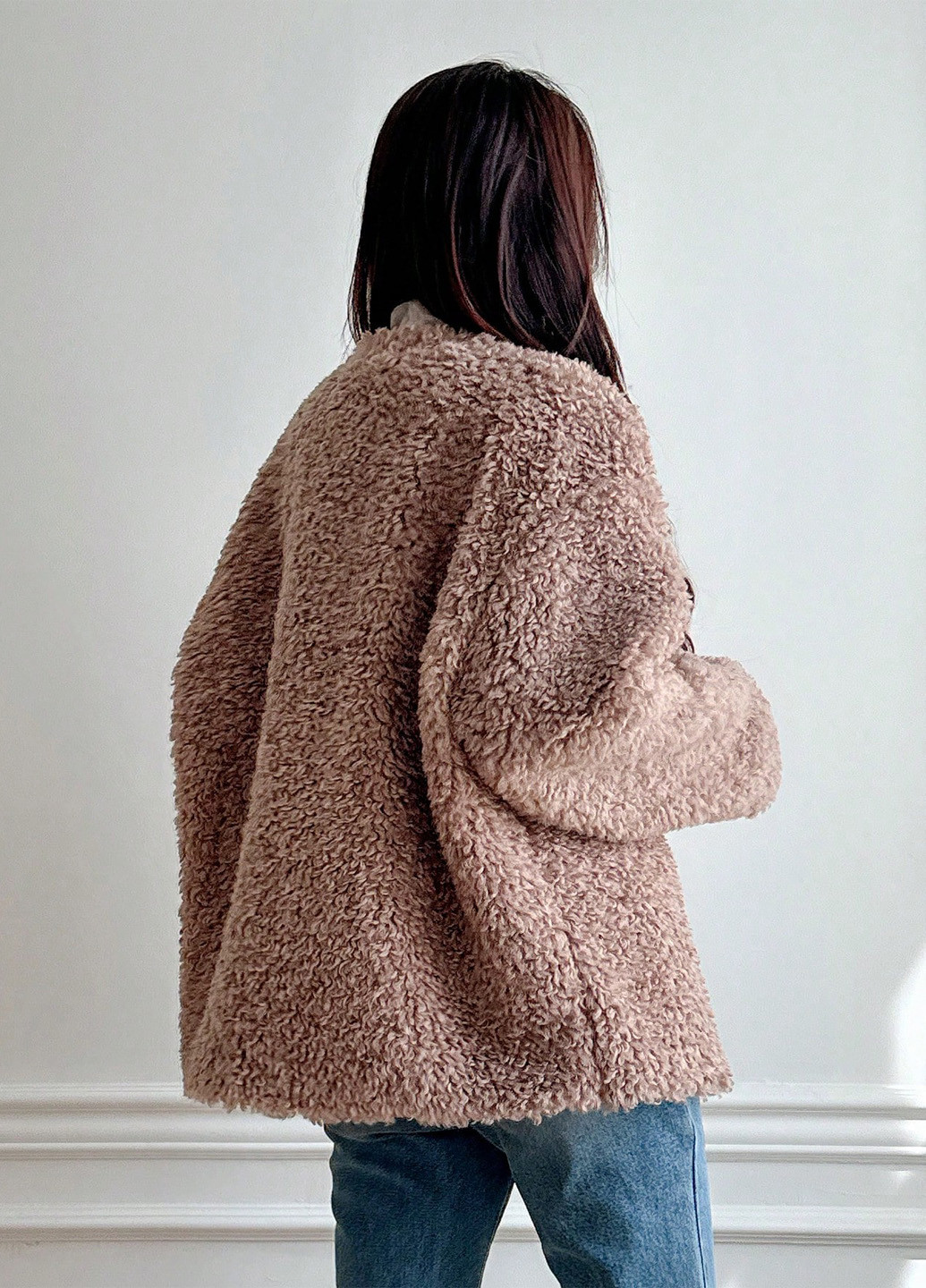 Темно-бежевый демисезонный кардиган SHEIN