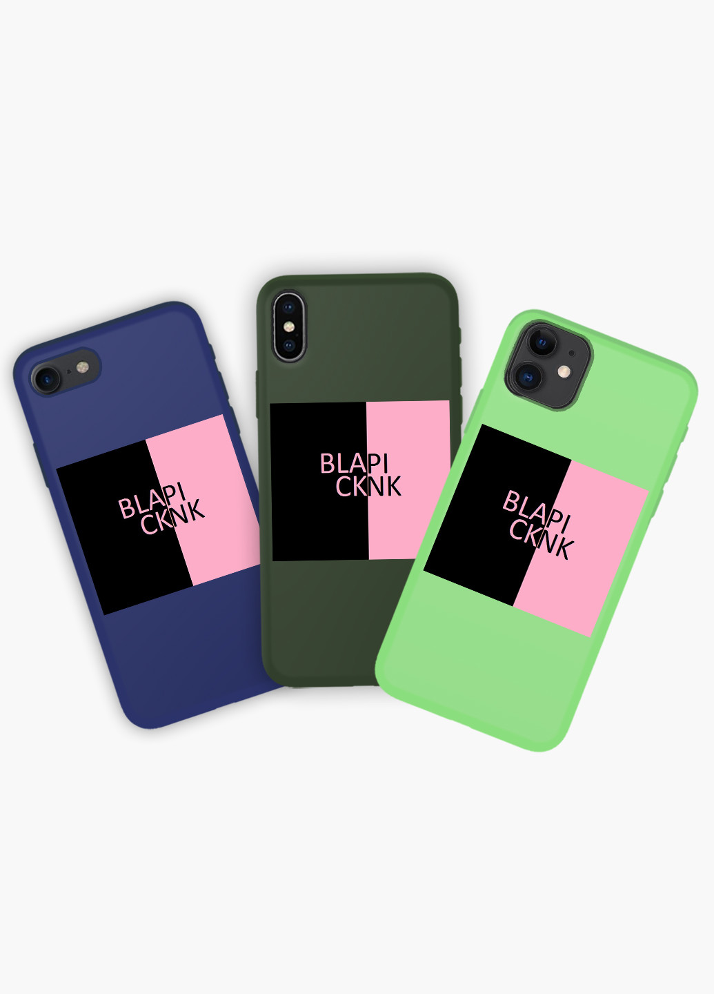Чехол силиконовый Apple Iphone X Блэк Пинк (BlackPink) Белый (6129-1345) MobiPrint (219487590)