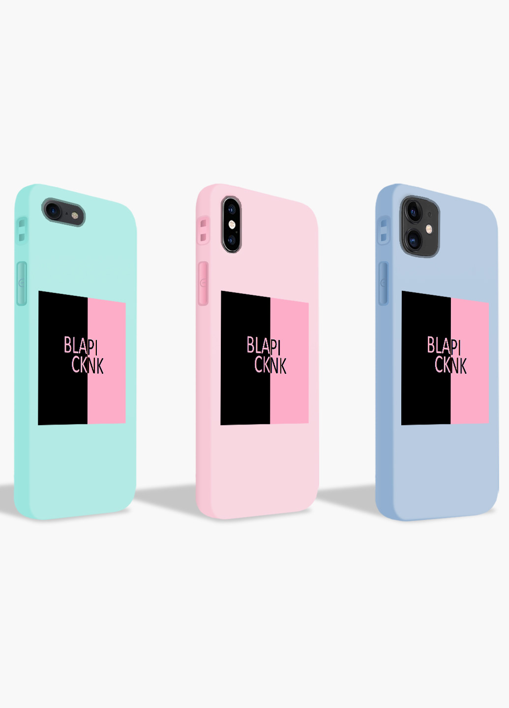 Чехол силиконовый Apple Iphone X Блэк Пинк (BlackPink) Белый (6129-1345) MobiPrint (219487590)