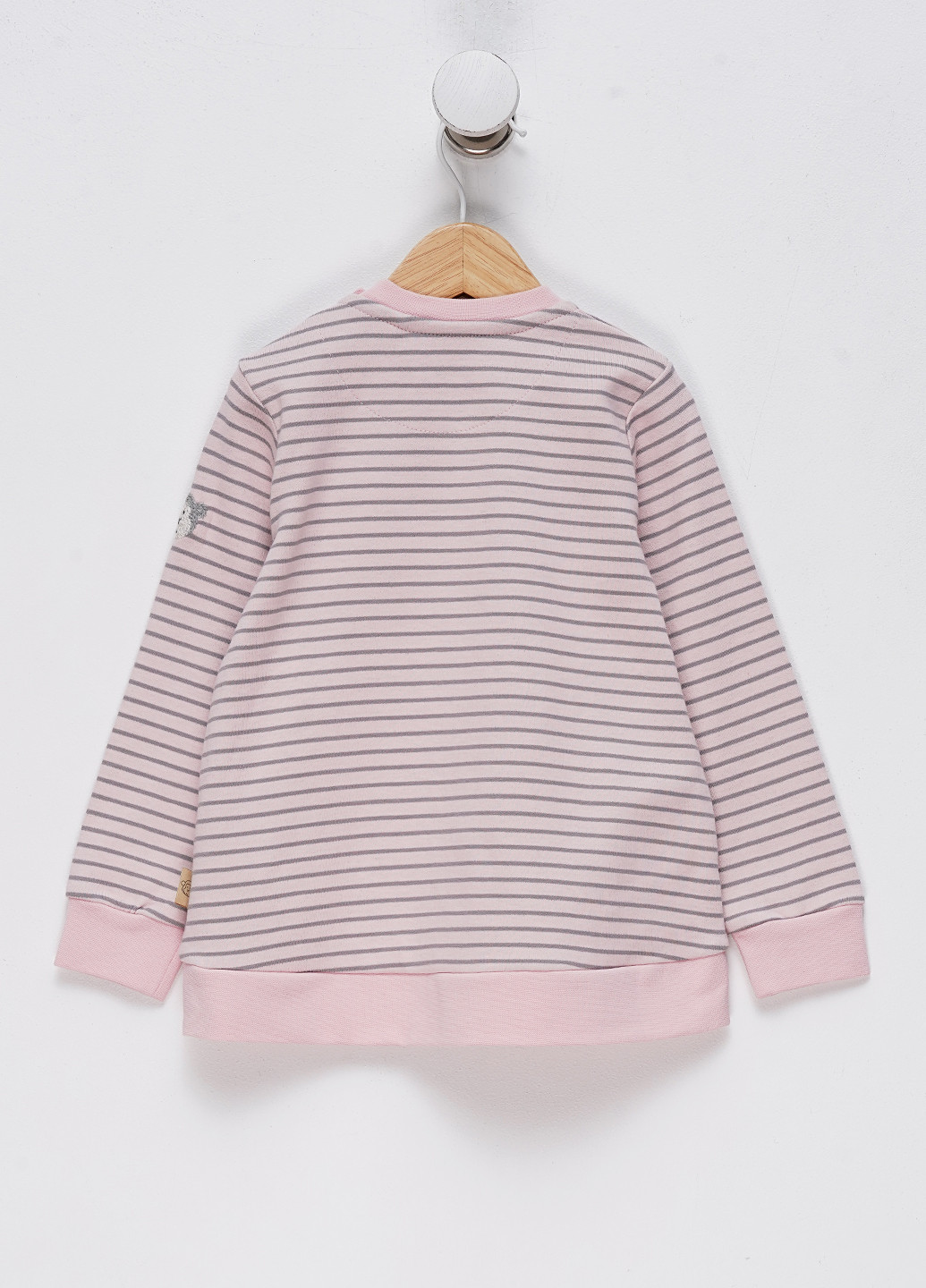 Bellybutton світшот смужка рожевий кежуал бавовна, бавовна органічна