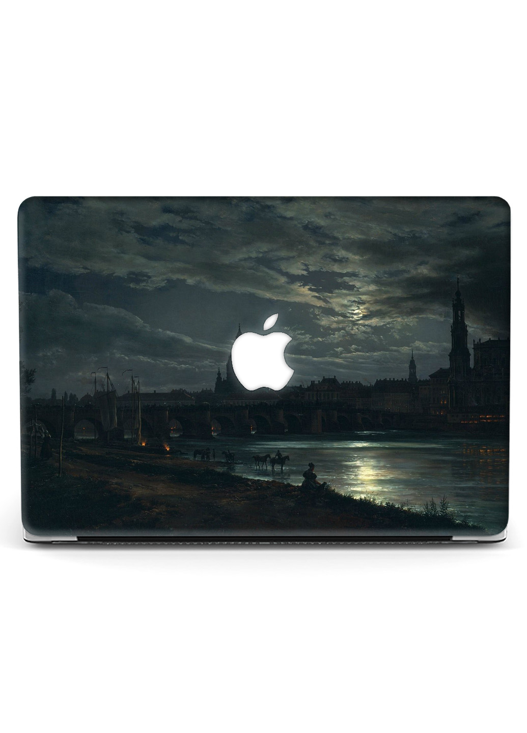 Чохол пластиковий для Apple MacBook Pro 13 A2289 / A2251 / A2338 Вид Дрездену в повний місяць (9772-2470) MobiPrint (218858250)