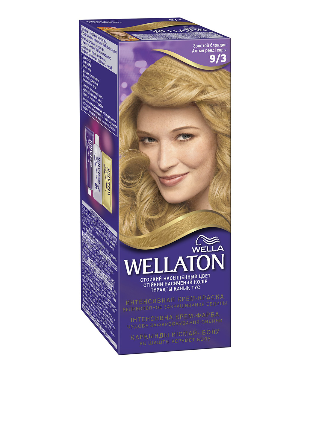 Краска для волос интенсивная 9/3 Золотой Блондин Wellaton (52586334)