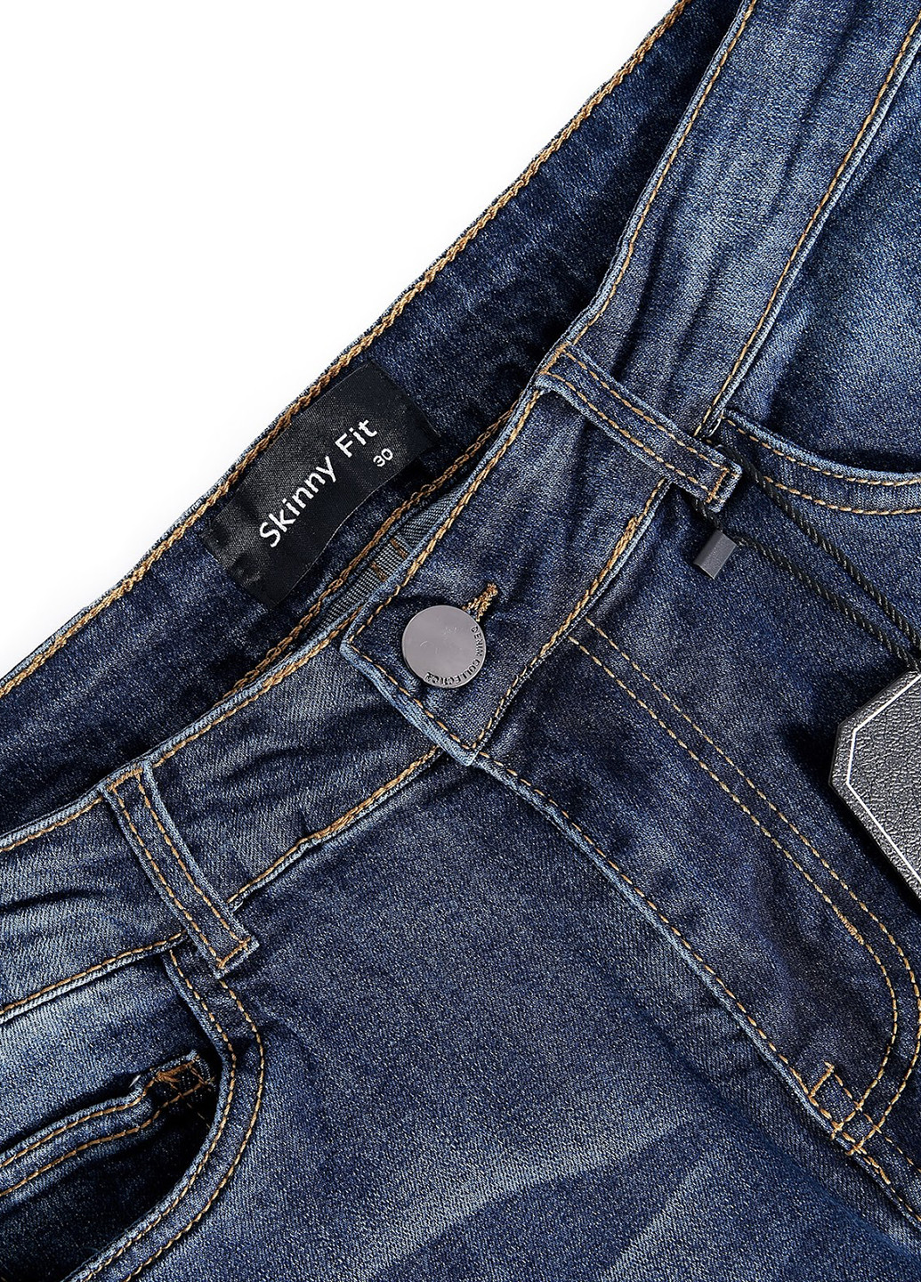 Синие демисезонные скинни джинсы SHEIN