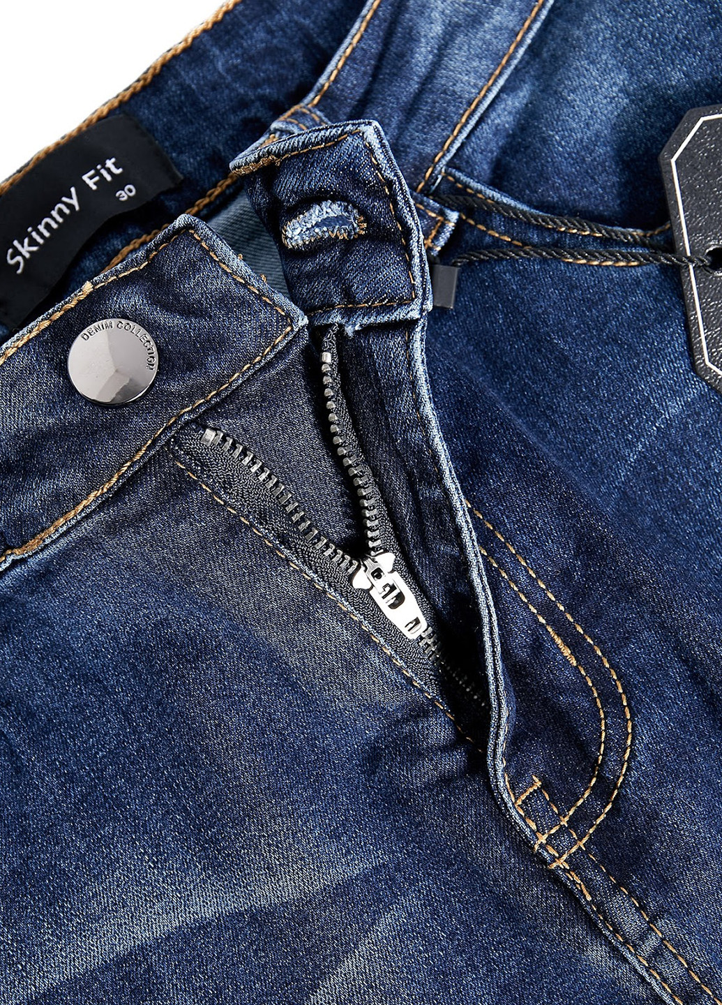 Синие демисезонные скинни джинсы SHEIN