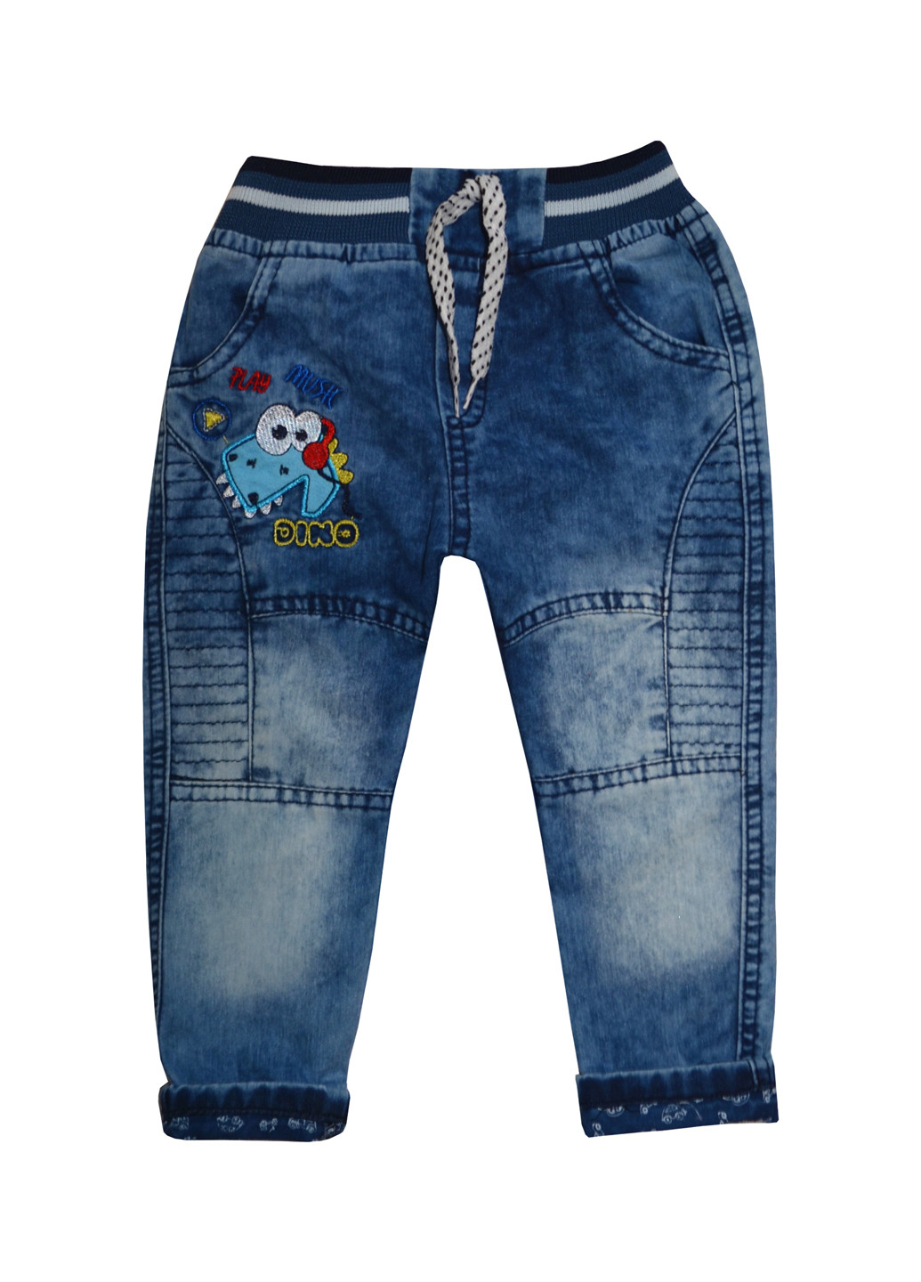 Синие демисезонные джоггеры джинсы ADK Kids Club