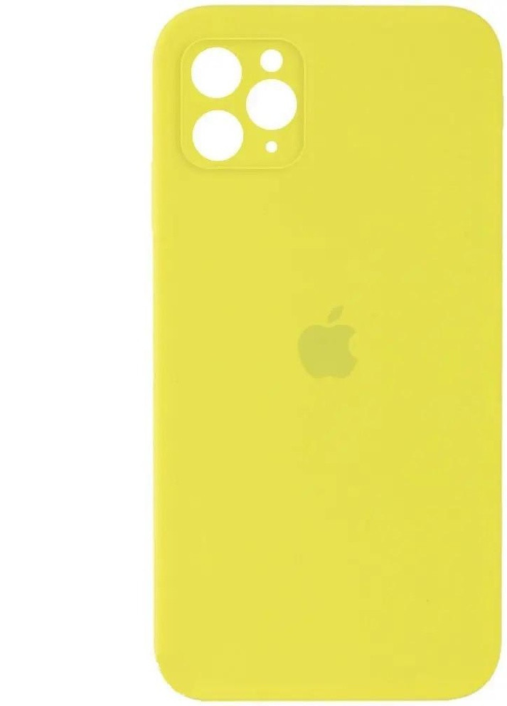 Силіконовий Чохол Накладка з Квадратними Бортиками Silicone Case для iPhone 11 Pro Yellow No Brand (254255669)