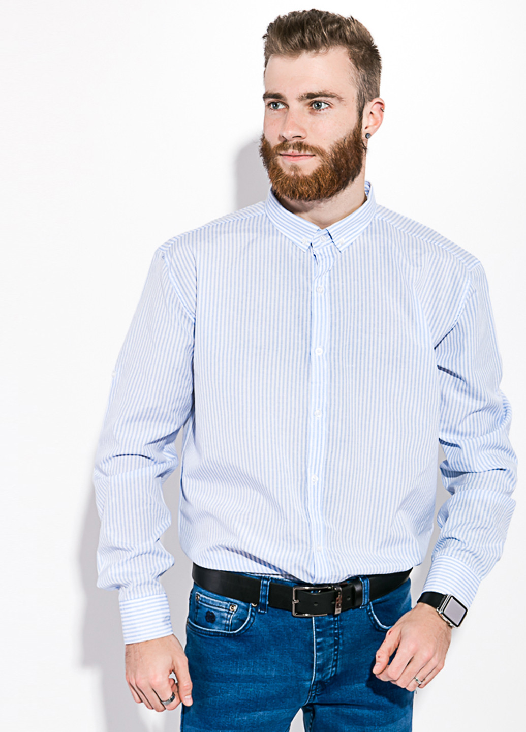 Голубой кэжуал рубашка Time of Style