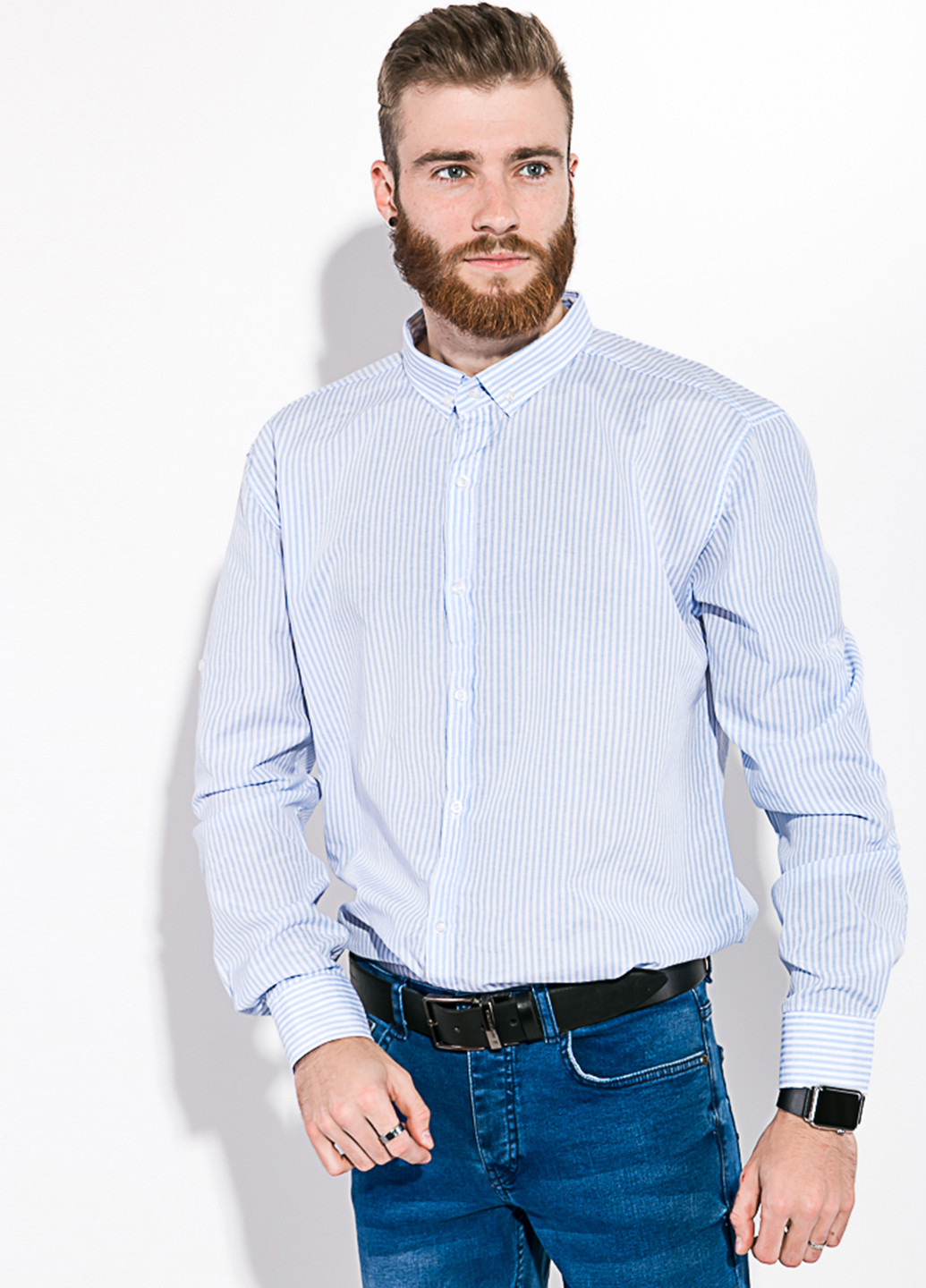 Голубой кэжуал рубашка Time of Style