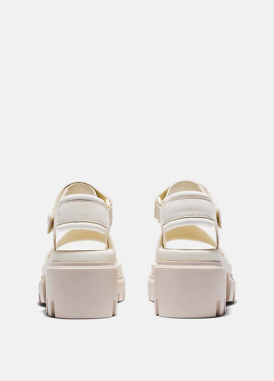 Белые босоножки Timberland на липучке с логотипом, на тракторной подошве