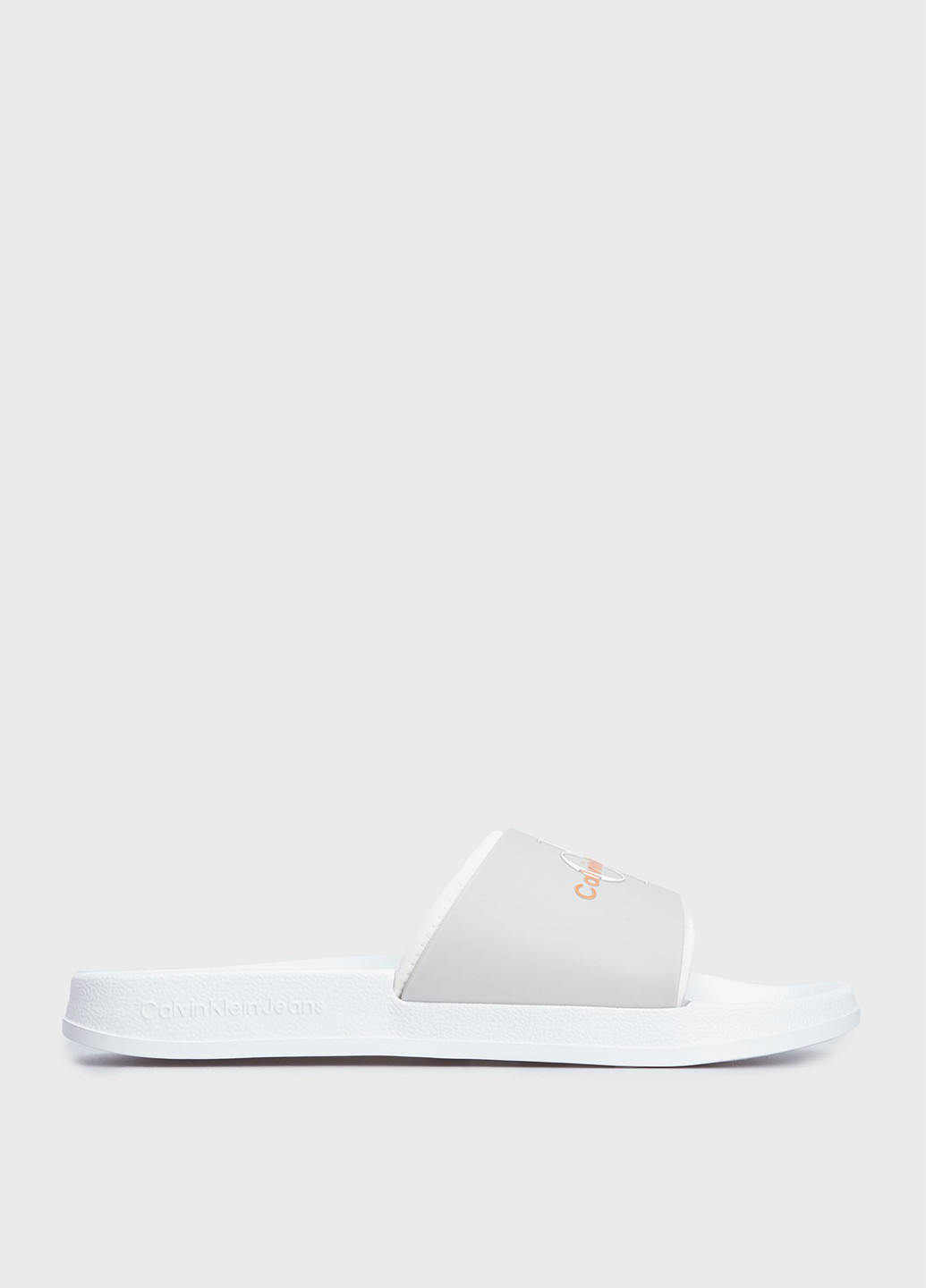 Белые шлепанцы Calvin Klein Jeans с логотипом