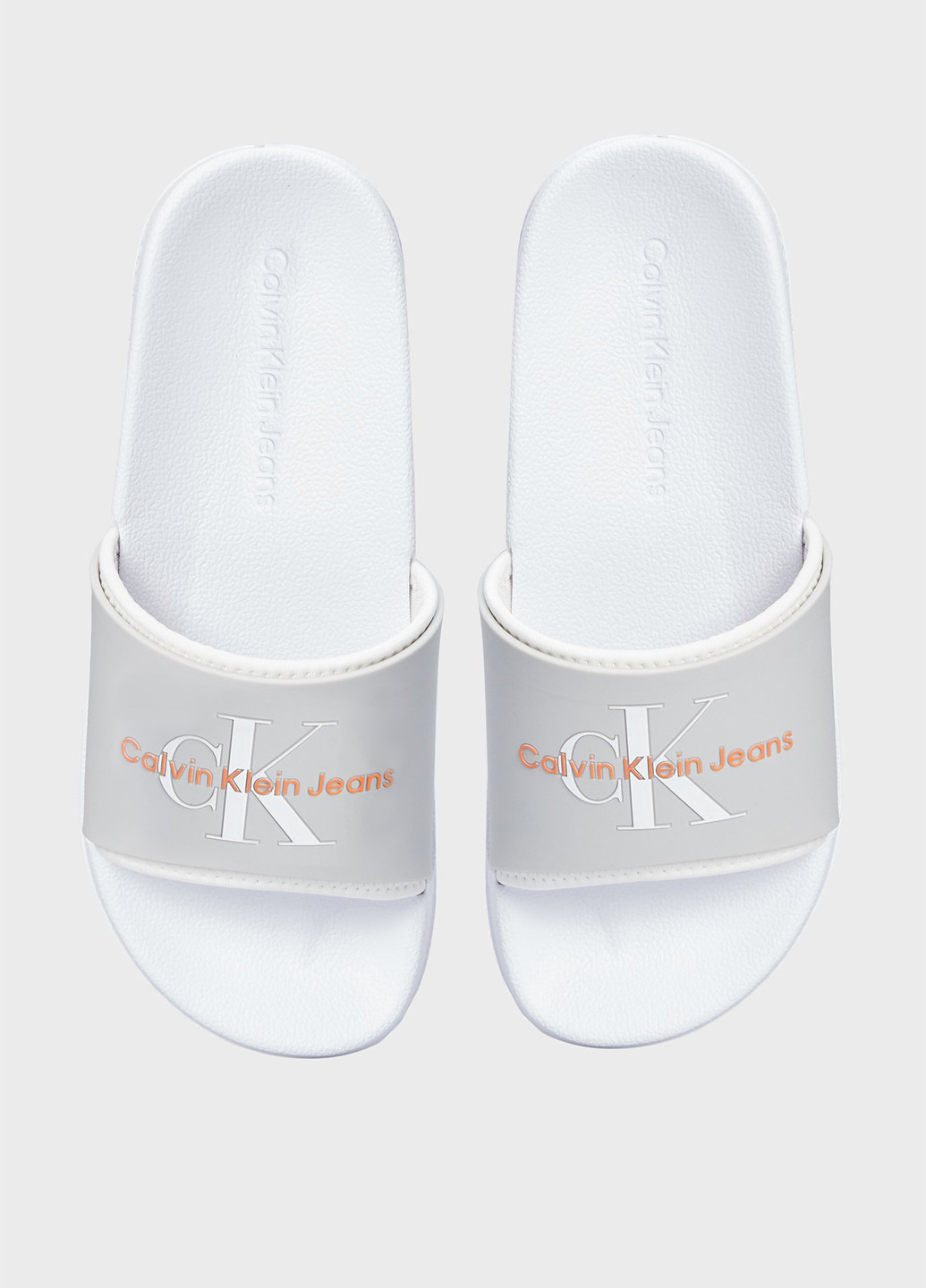 Белые шлепанцы Calvin Klein Jeans с логотипом
