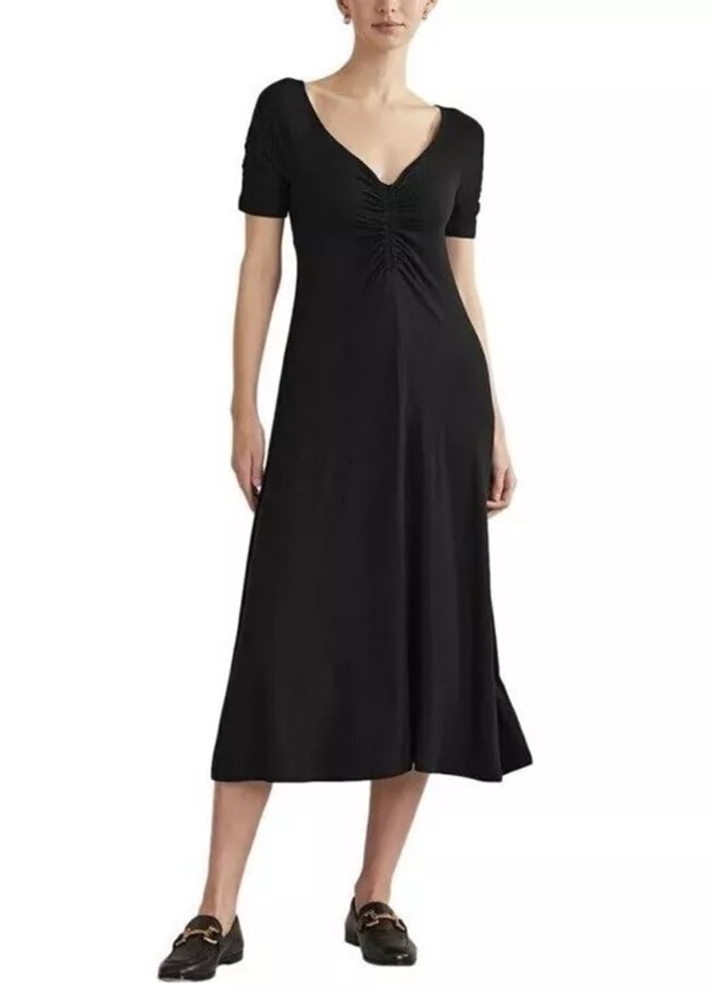 Черное кэжуал платье в стиле ампир Boden однотонное