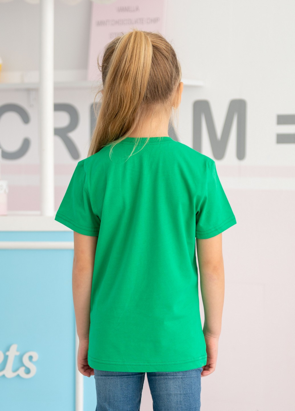 Зелена демісезонна футболка дитяча Наталюкс 12-3311