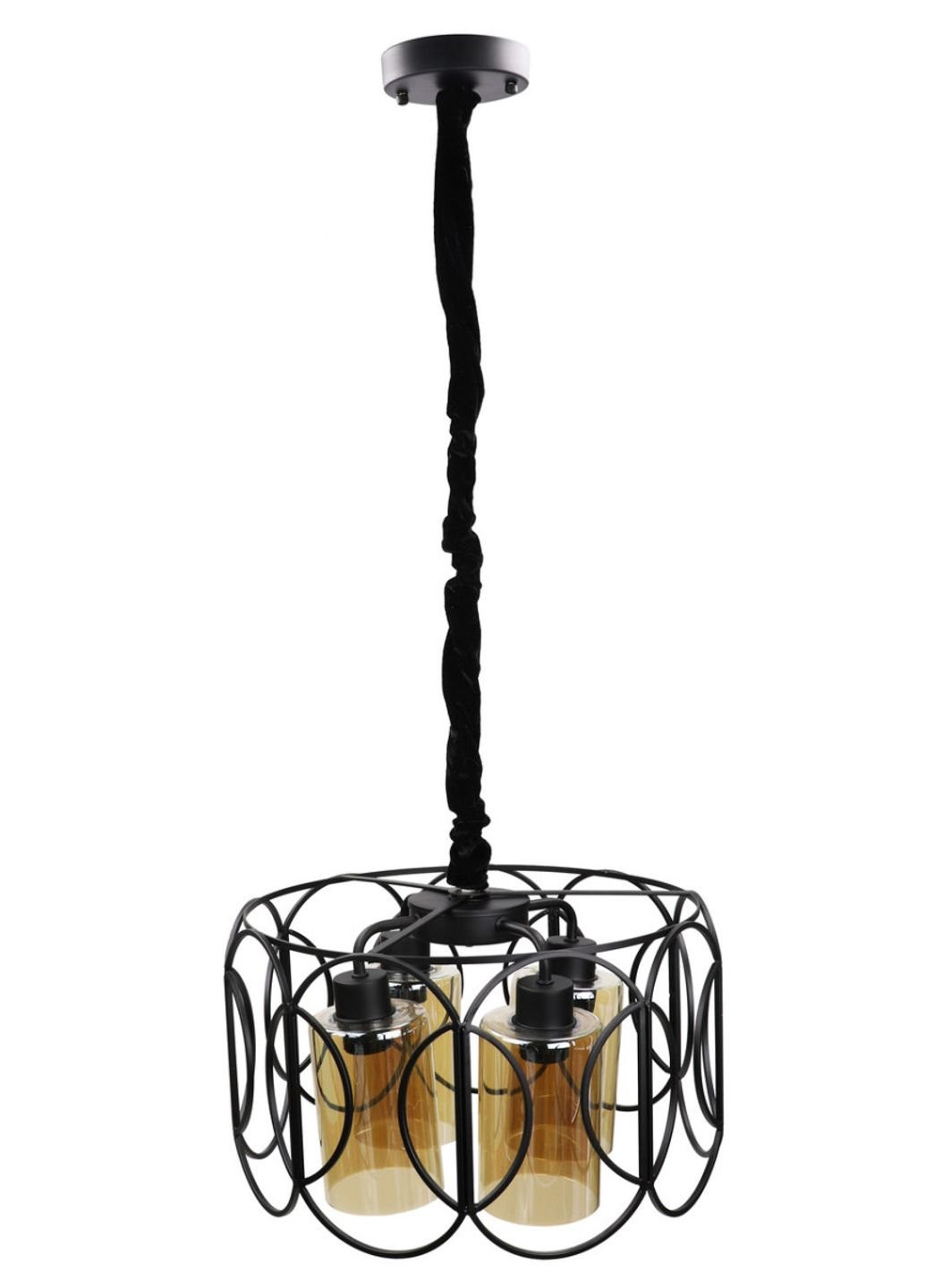 Люстра підвісна стельова в стилі LOFT (лофт) 12036/4 Чорний 40х40х40 см. Sunnysky (253629592)