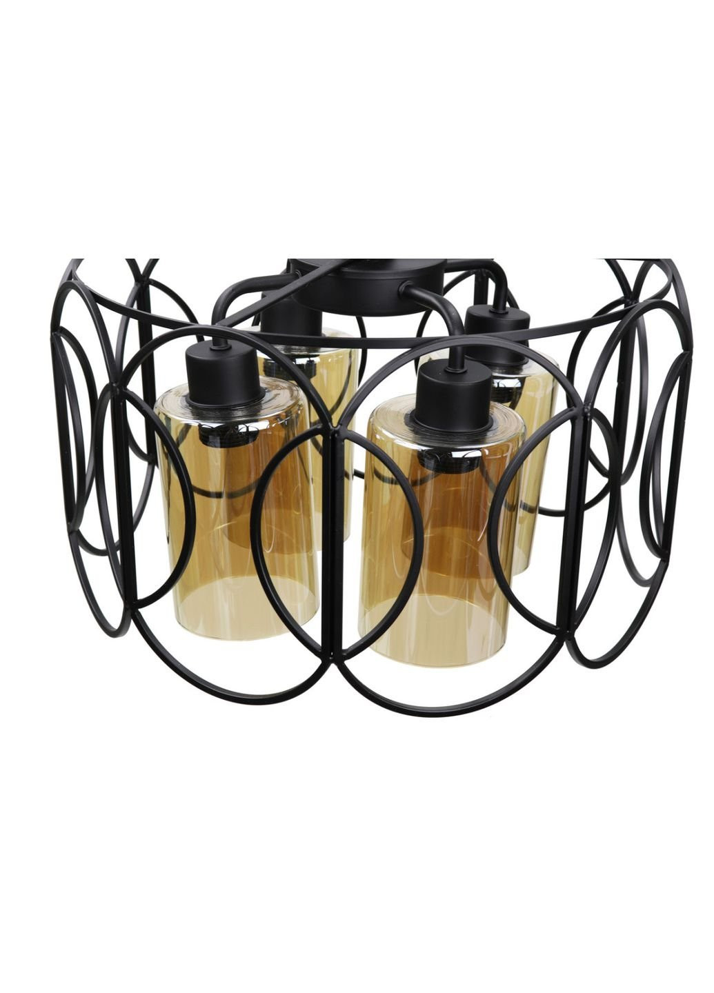 Люстра підвісна стельова в стилі LOFT (лофт) 12036/4 Чорний 40х40х40 см. Sunnysky (253629592)