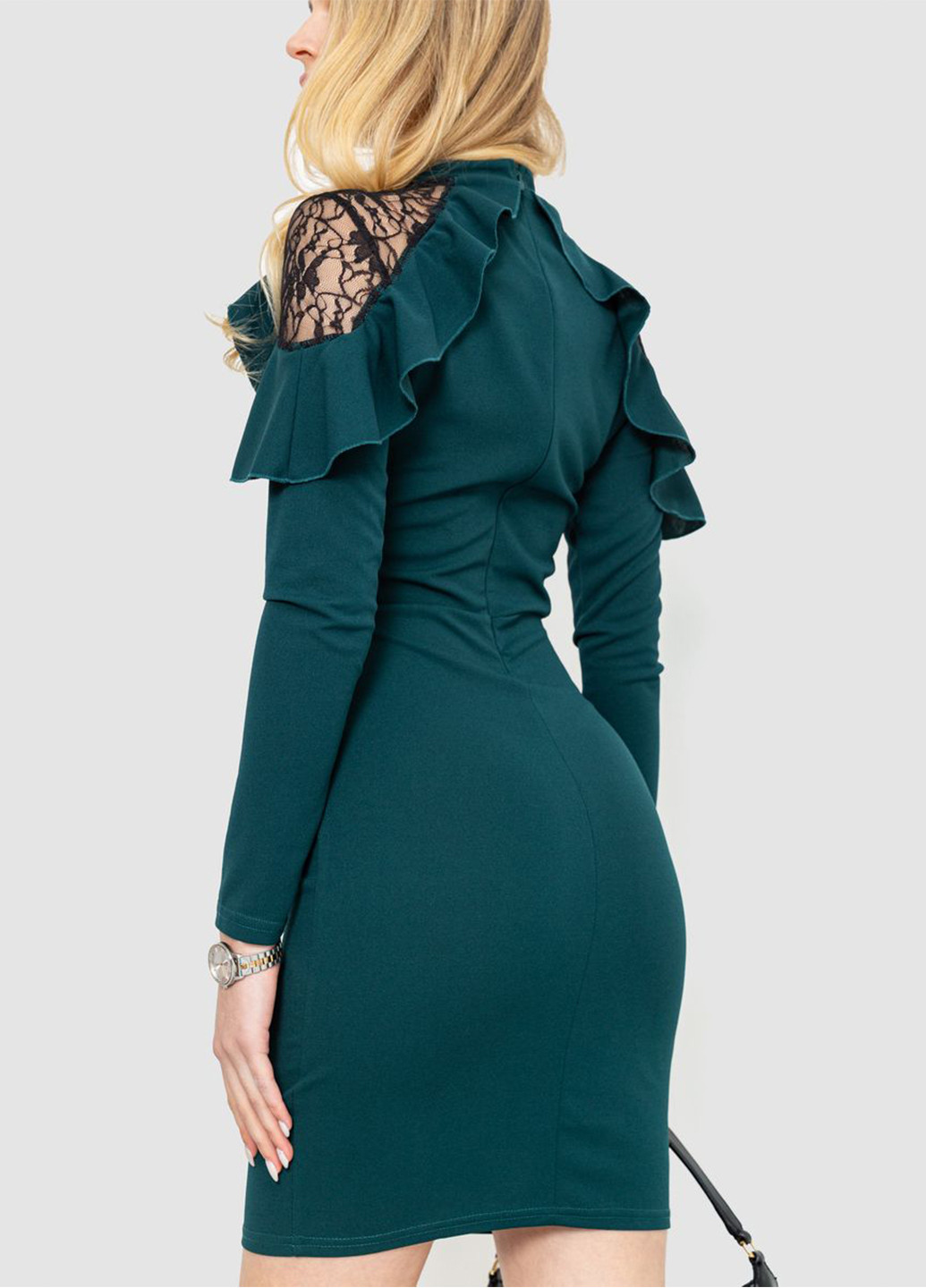 Темно-зелена кежуал сукня футляр Ager однотонна