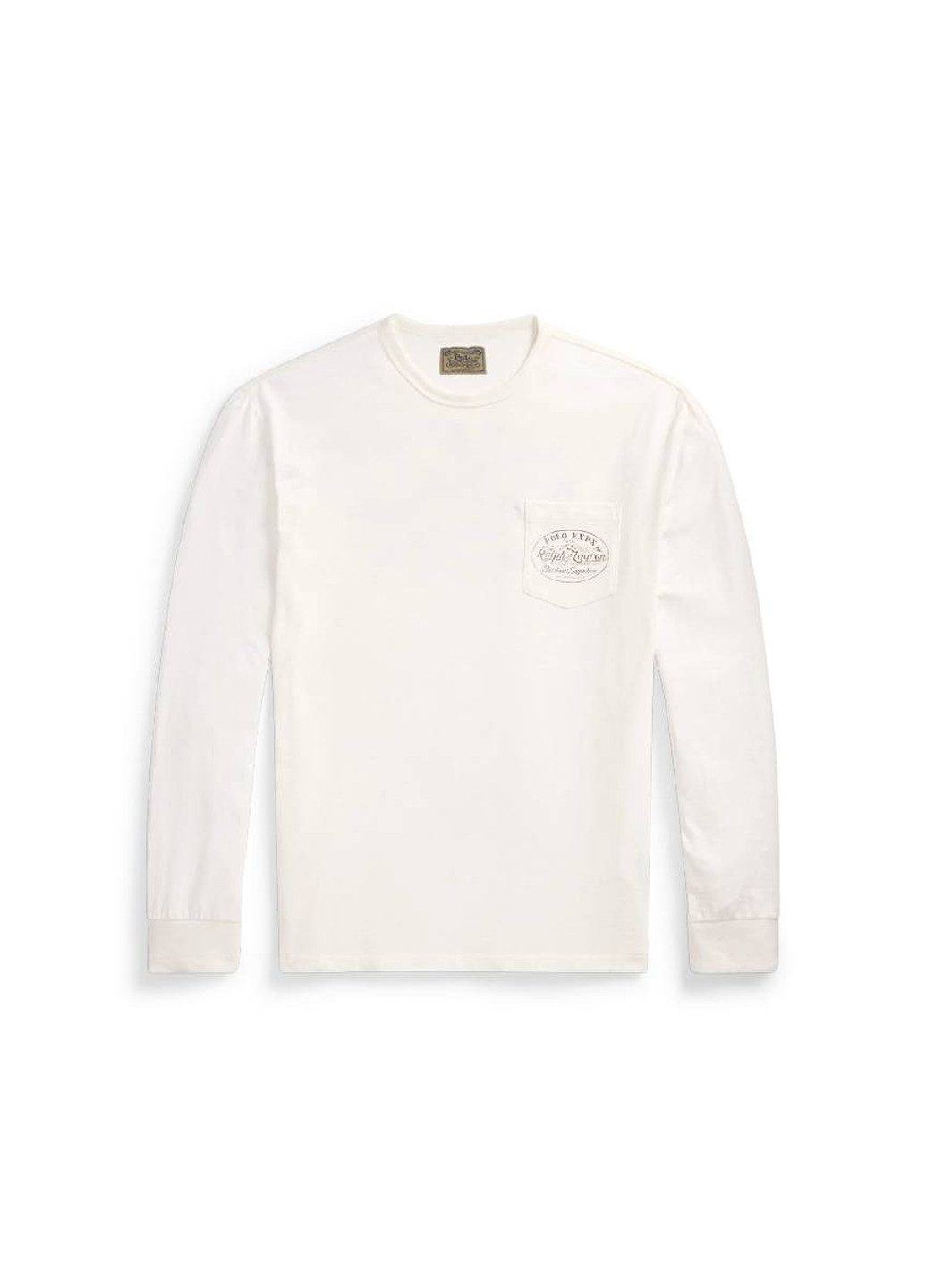 Белый демисезонный кэжуал лонгслив Ralph Lauren однотонный