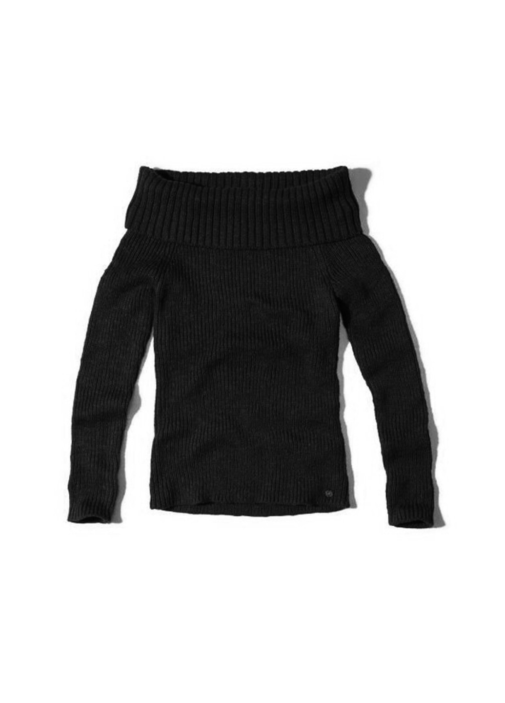 Чорний зимовий светр Hollister