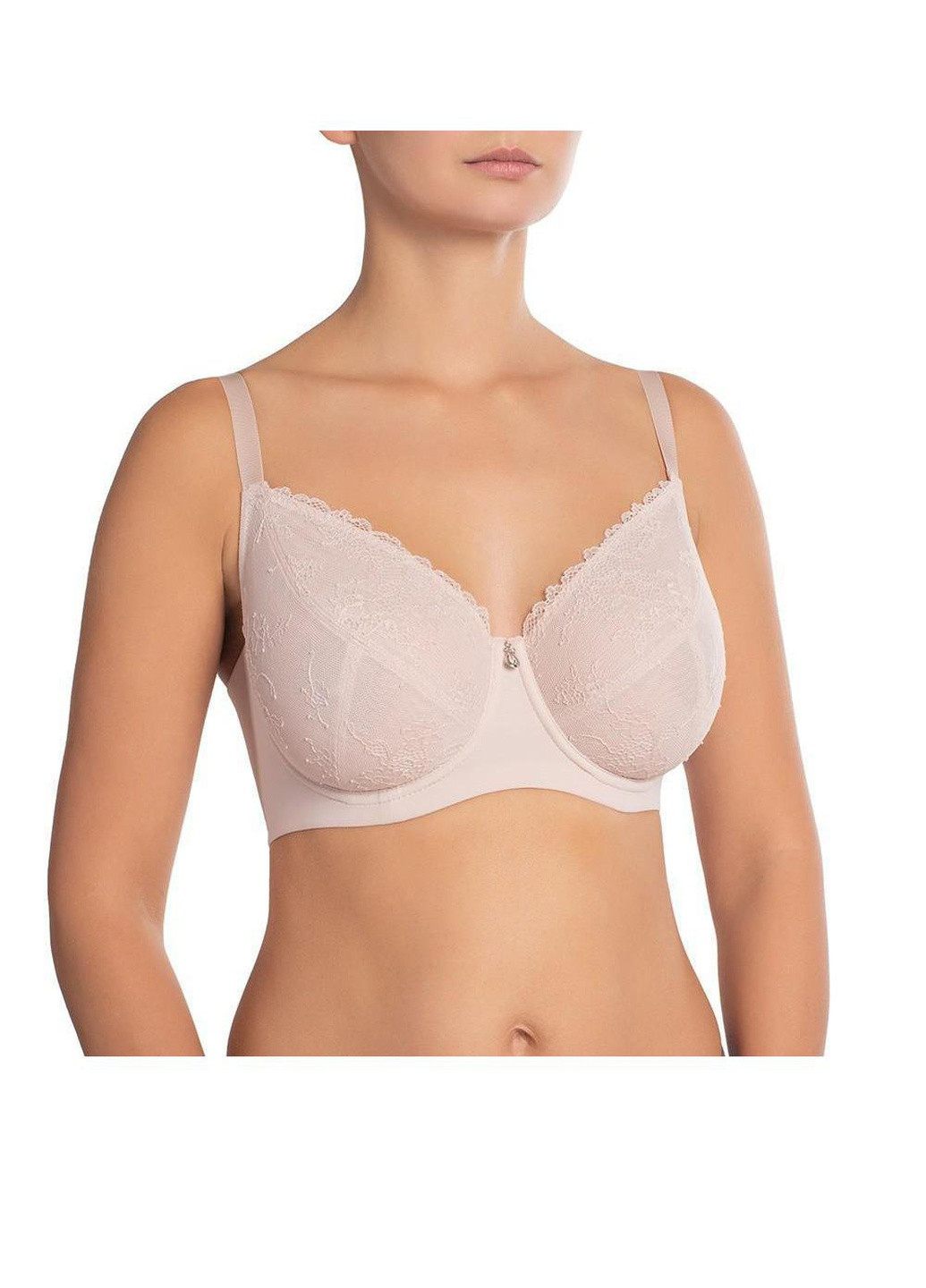 Світло-рожевий бюстгальтер жіночий м'яка чашка lingerie ellen 75d срібляста півонія 001 16 03 Effetto з кісточками поліамід