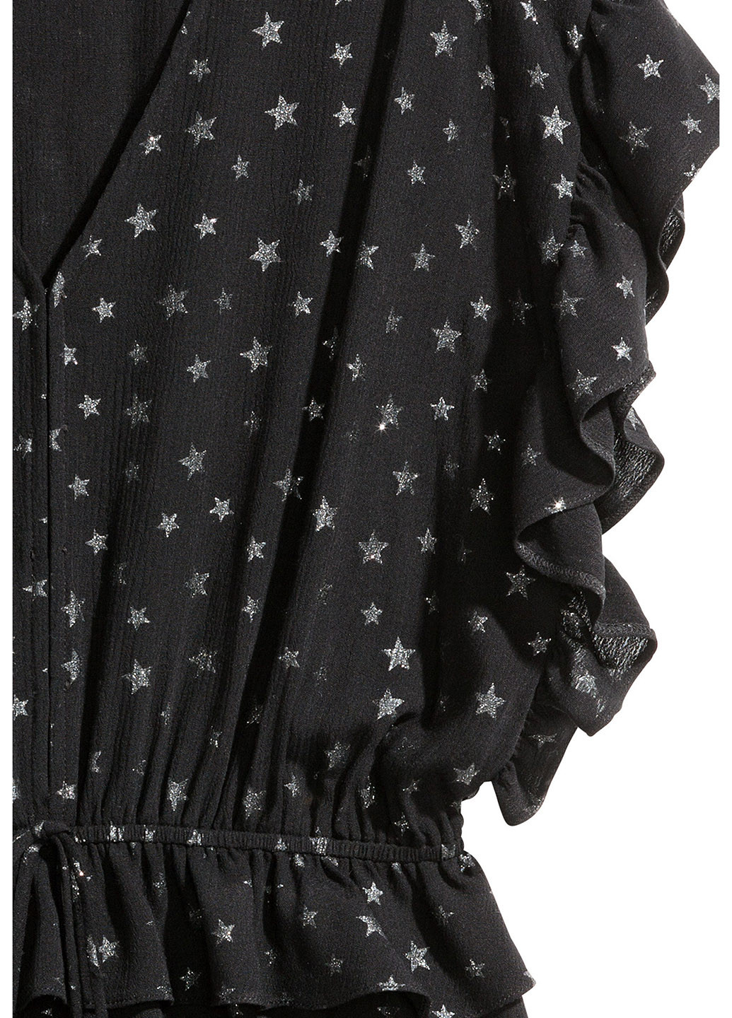 Комбинезон H&M комбинезон-шорты рисунок чёрный кэжуал вискоза