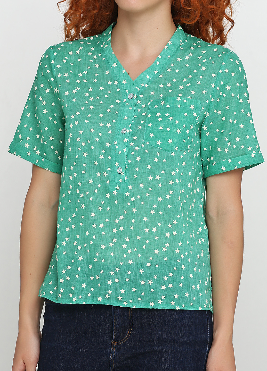 Зеленая летняя блуза BERENIS