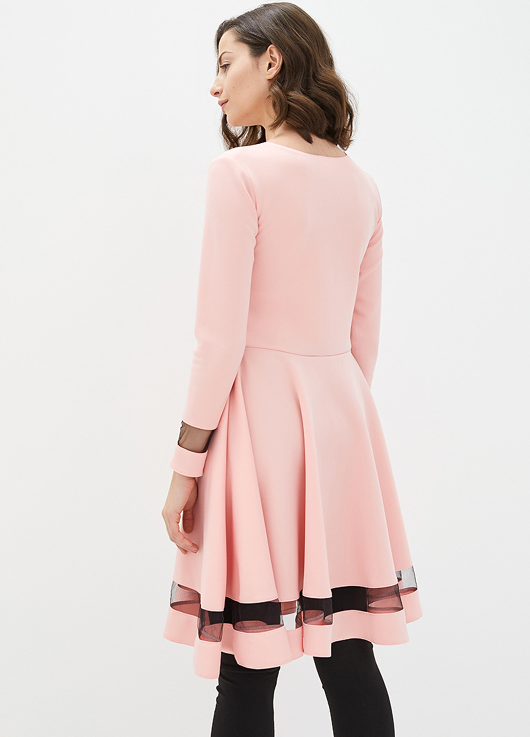 Рожева коктейльна сукня кльош Podium