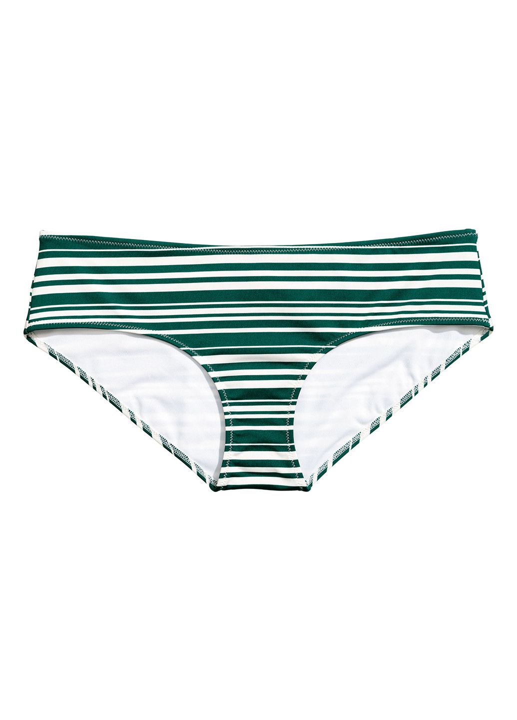 Зеленые купальные трусики-плавки в полоску H&M