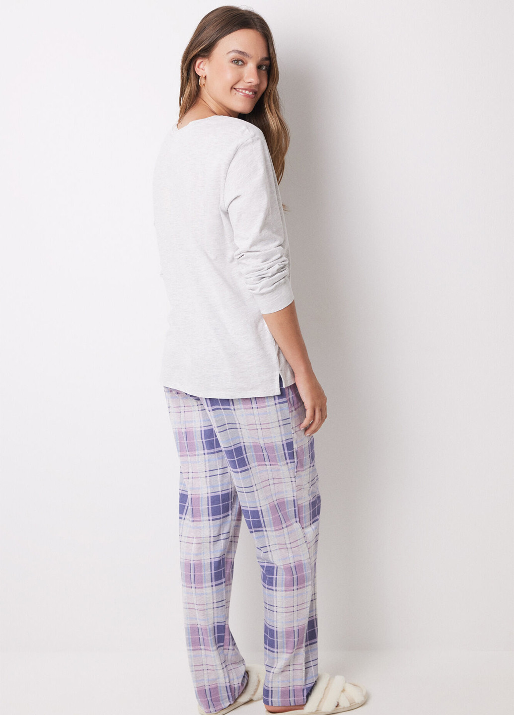 Сіра зимня піжама (лонгслів, штани) Women'secret