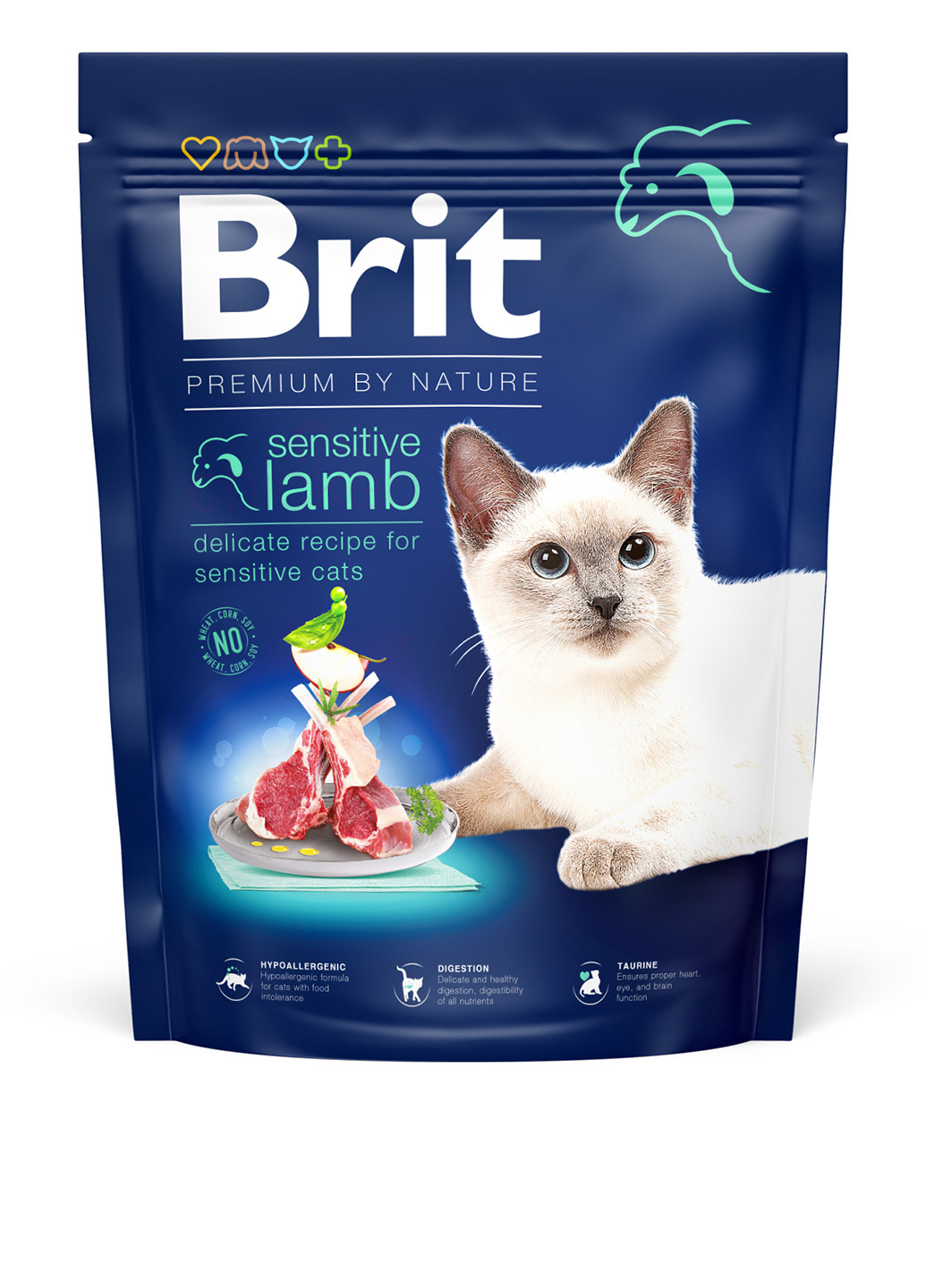 Сухий корм Cat Sensitive з ягняти, 300 г Brit Premium (252461503)