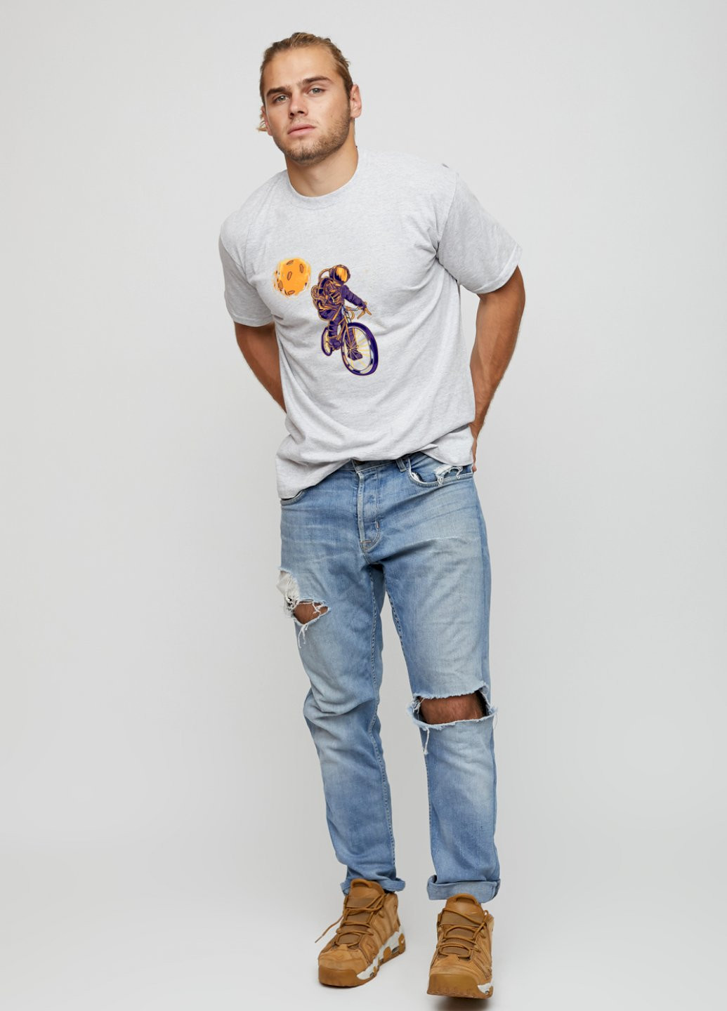 Сіра футболка чоловіча basic YAPPI