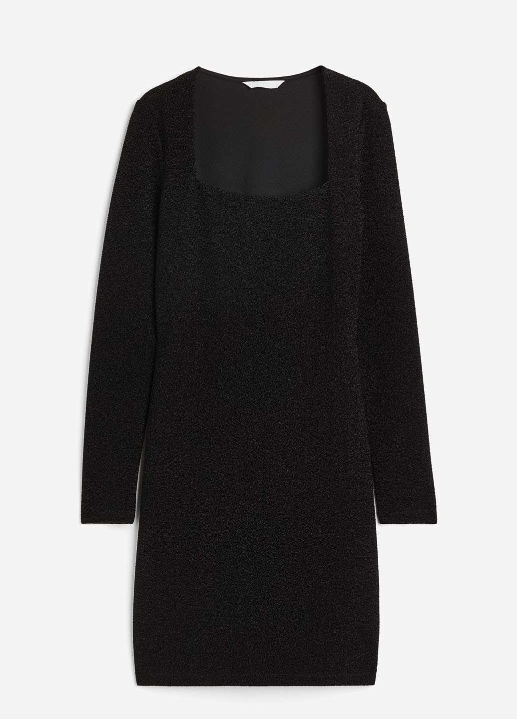 Черное кэжуал платье силуэтная H&M меланжевое