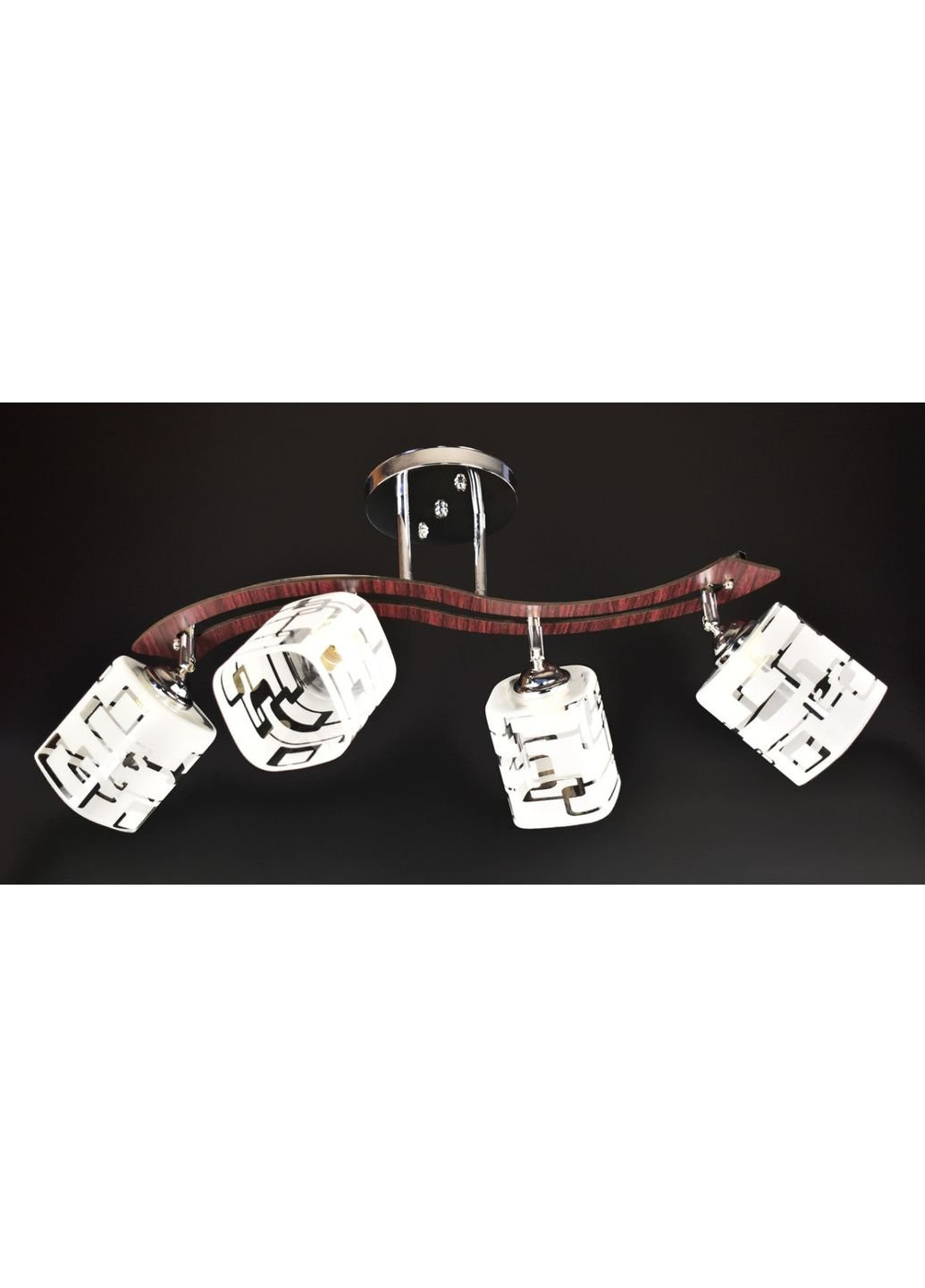 Люстра потолочная на 4 лампочки 6032/4-ch Хром 31х15х70 см. Sunnysky (253629362)