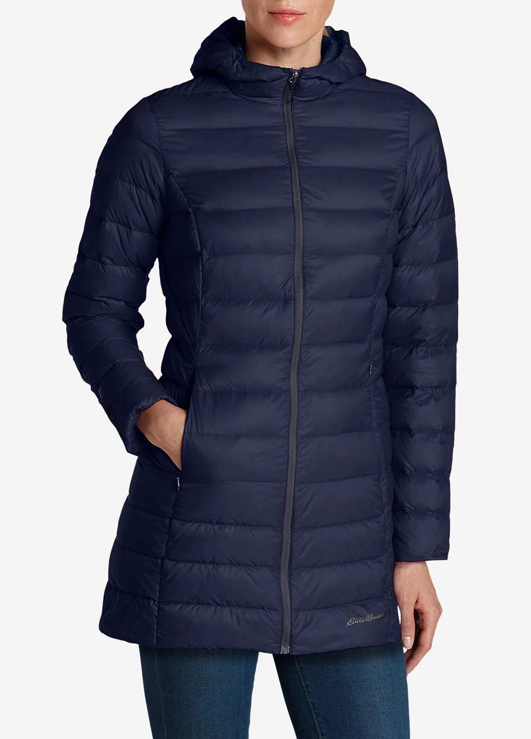 Темно-синяя зимняя куртка Eddie Bauer