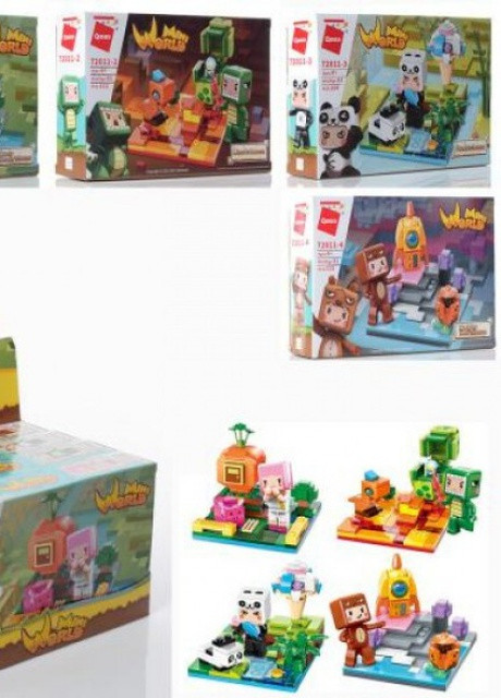 Конструктор 72011 411 у піксельному стилі, 4 біома з пташкою Qman (253827881)