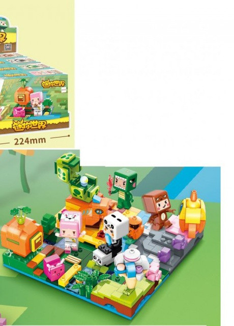 Конструктор 72011 411 у піксельному стилі, 4 біома з пташкою Qman (253827881)