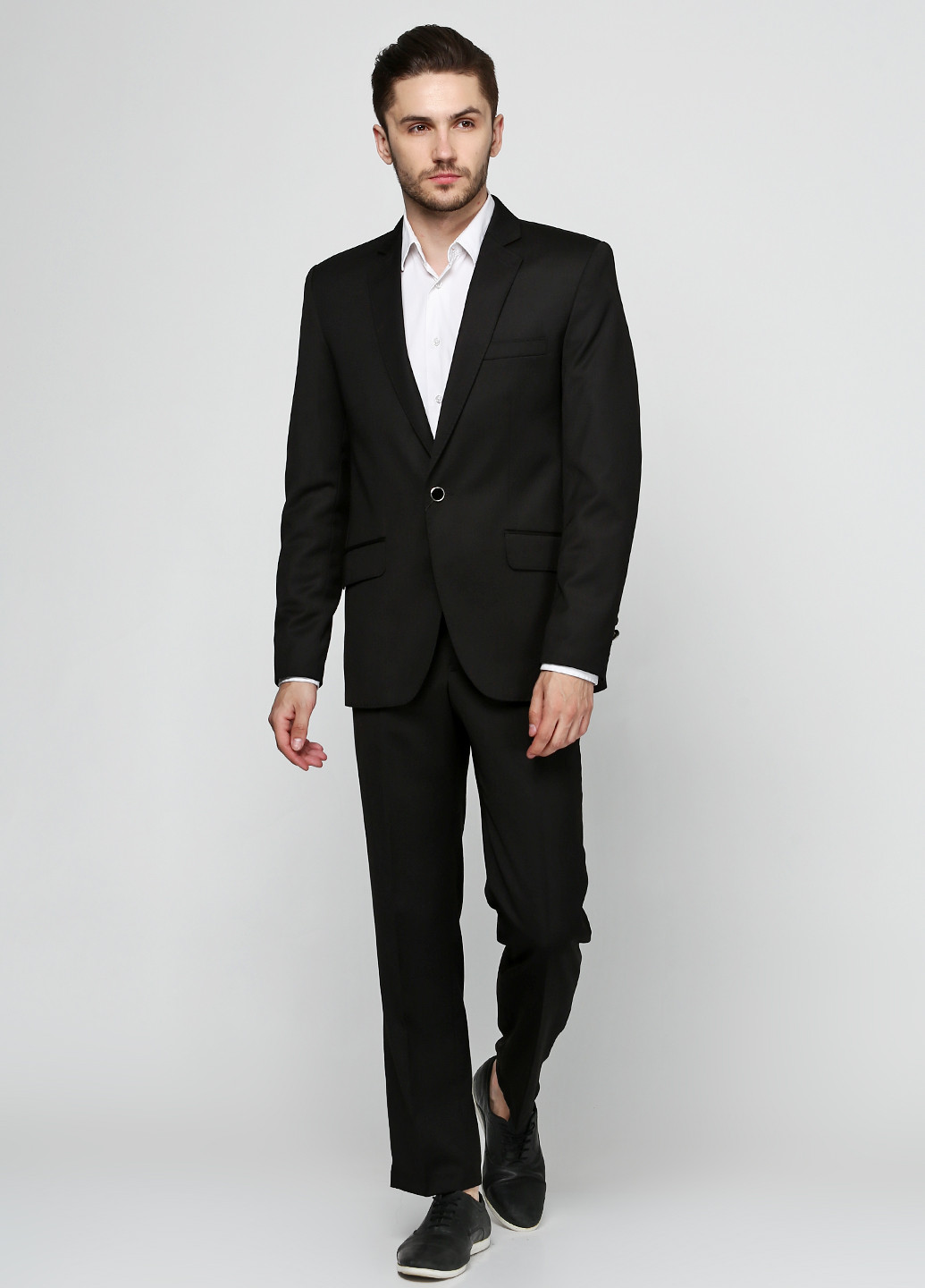 Черный демисезонный костюм (пиджак, брюки) брючный Gentle Man