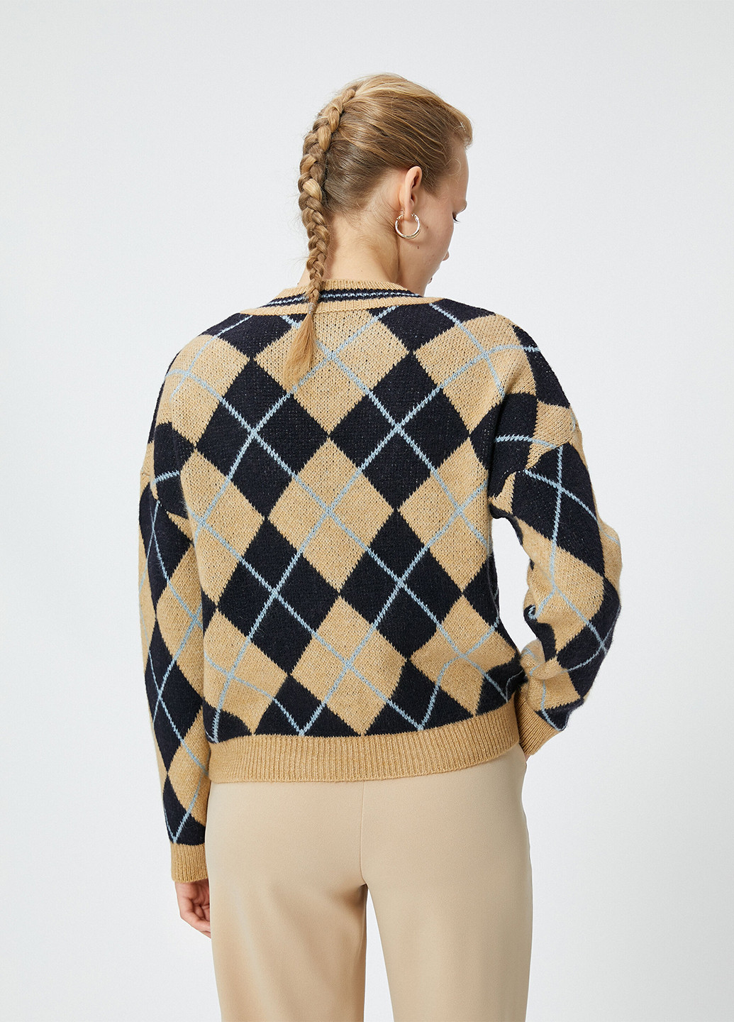 Комбинированный демисезонный пуловер пуловер KOTON