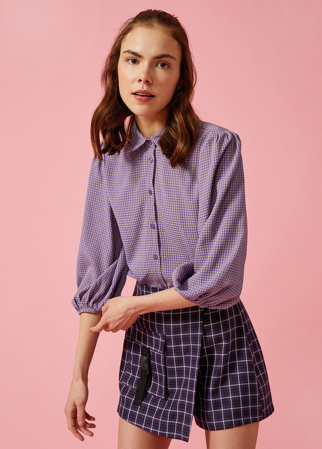 Фиолетовая летняя блуза KOTON