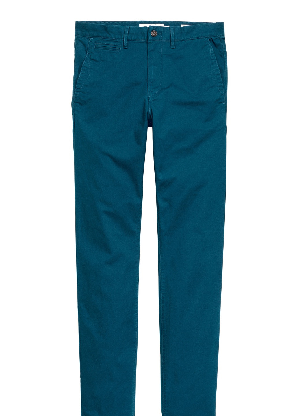 Темно-бирюзовые кэжуал летние брюки H&M