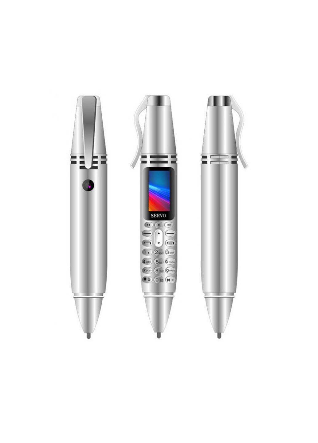 Ручка мобільний телефон портативний з камерою Uniwa 0.08 MP і Bluetooth AK 007 сірий No Name (239798430)