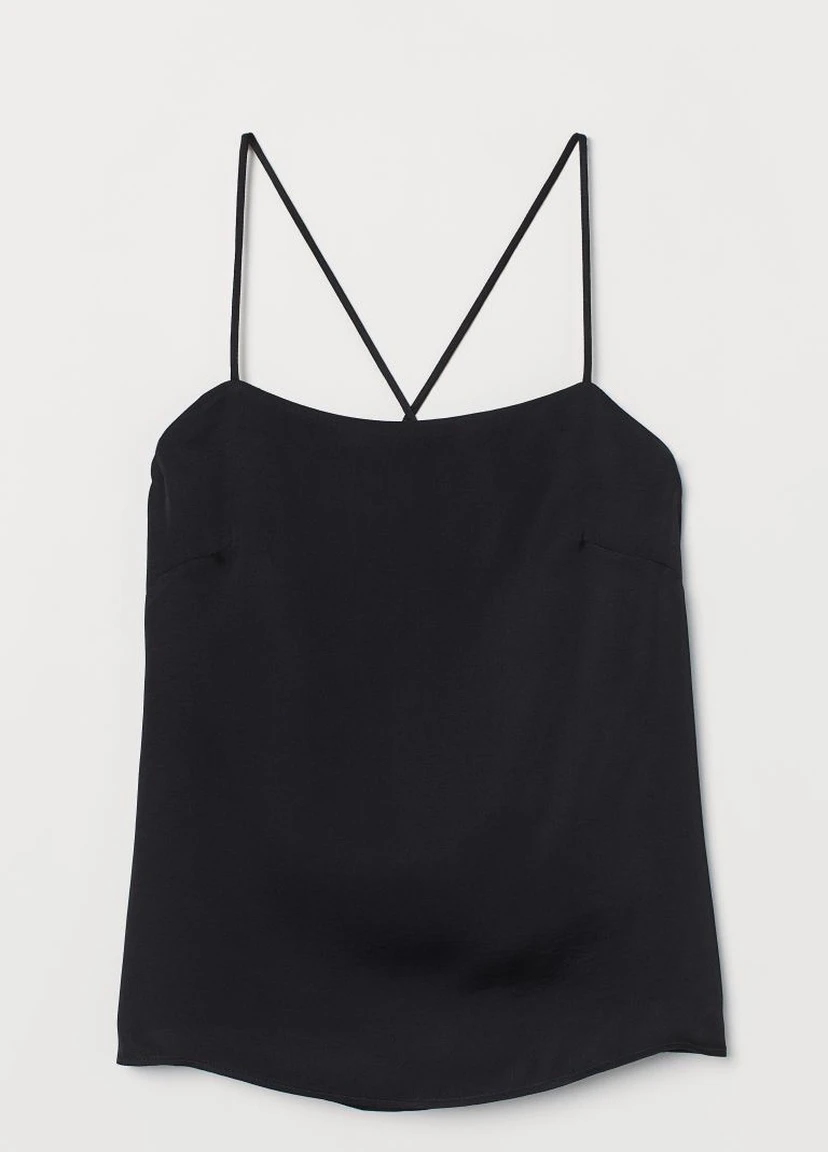 Атласний топ без рукавів H&M (221723243)