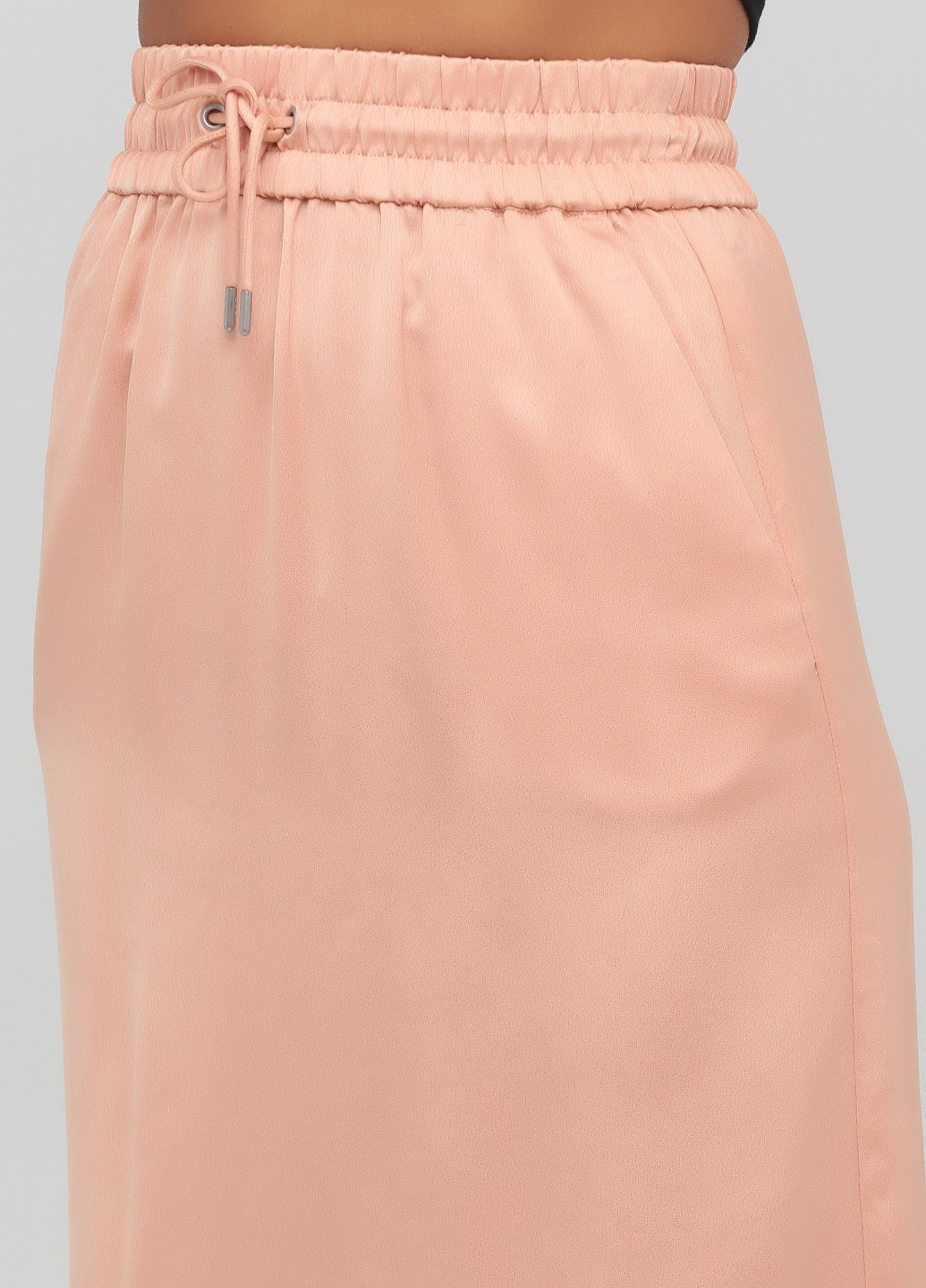Светло-розовая кэжуал однотонная юбка Monki клешированная