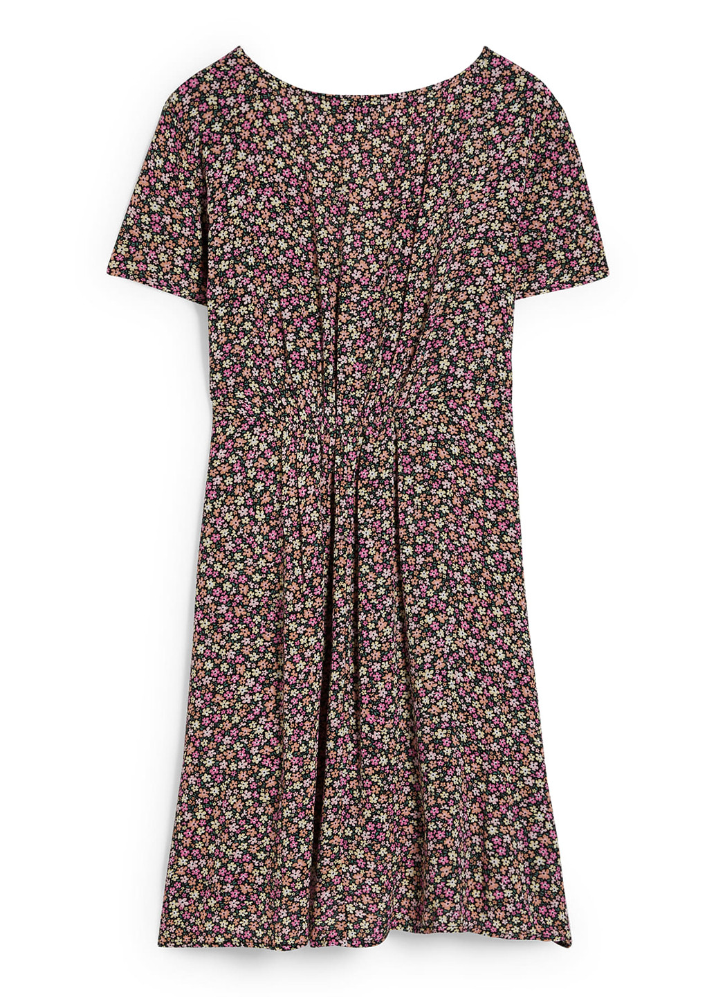 Чорна кежуал сукня C&A з квітковим принтом