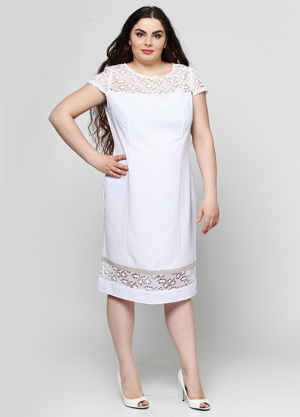 Білий кежуал плаття, сукня Ut
