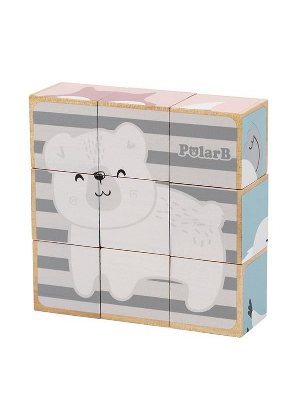 Дерев'яні кубики-пазл Звірята Viga Toys (205832006)