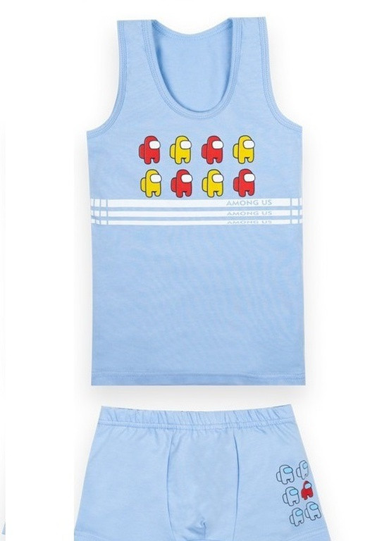 Голубой детский комплект белья для мальчика *among us* Габби