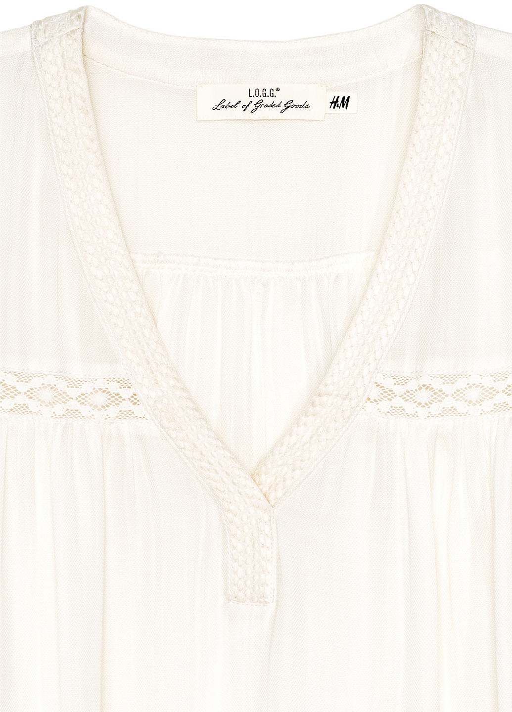 Белое кэжуал платье а-силуэт H&M однотонное