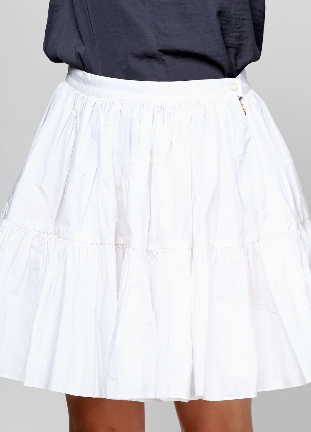 Молочная кэжуал однотонная юбка Juicy Couture клешированная
