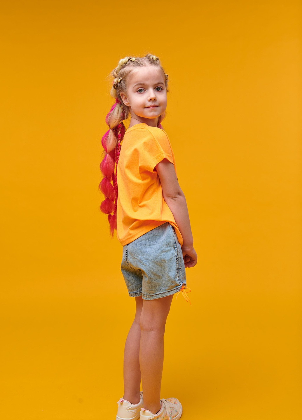 Помаранчева літня футболка помаранчева з принтом #ha Yumster